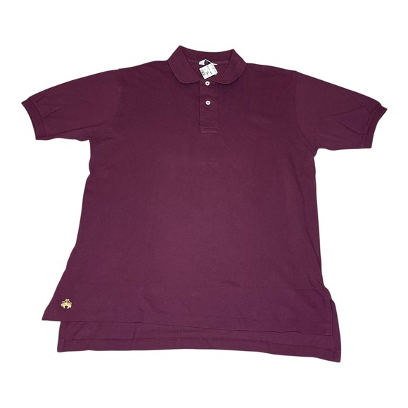 NEW Vintage USA Brooks Brothers Golden Fleece Polo Shirt Mens LARGE Burgundy